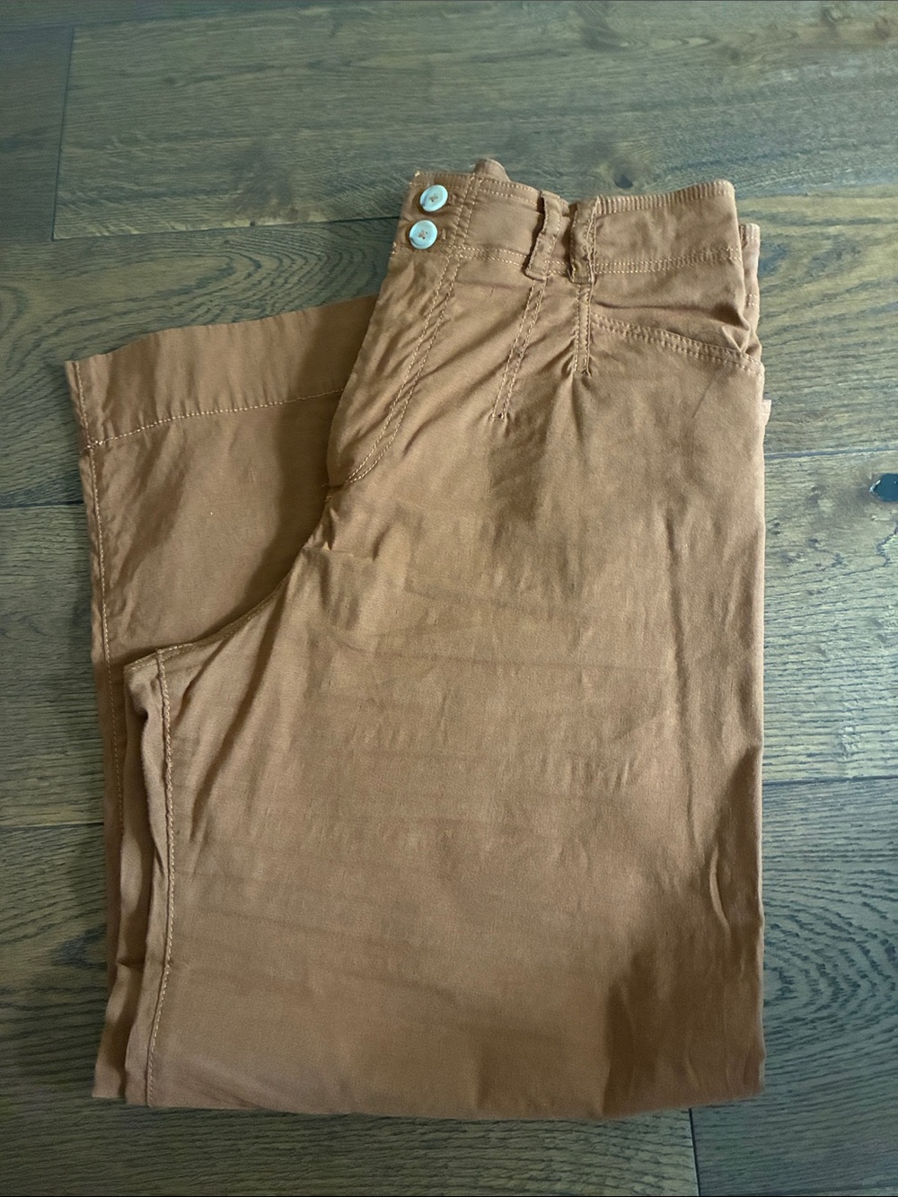 Anthropologie Straight-Leg Pants in Warm Tan